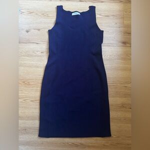 MM Lafleur Classic Navy knit Midi Dress